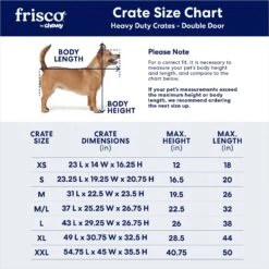 Frisco Heavy Duty Fold & Carry Double Door Collapsible Wire Dog Crate -Pet Dog Shop 109789 PT2. AC SS1800 V1672870100