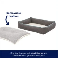 Frisco Sherpa Orthopedic Bolster Cat & Dog Bed -Pet Dog Shop 144819 PT2. AC SS1800 V1682976333