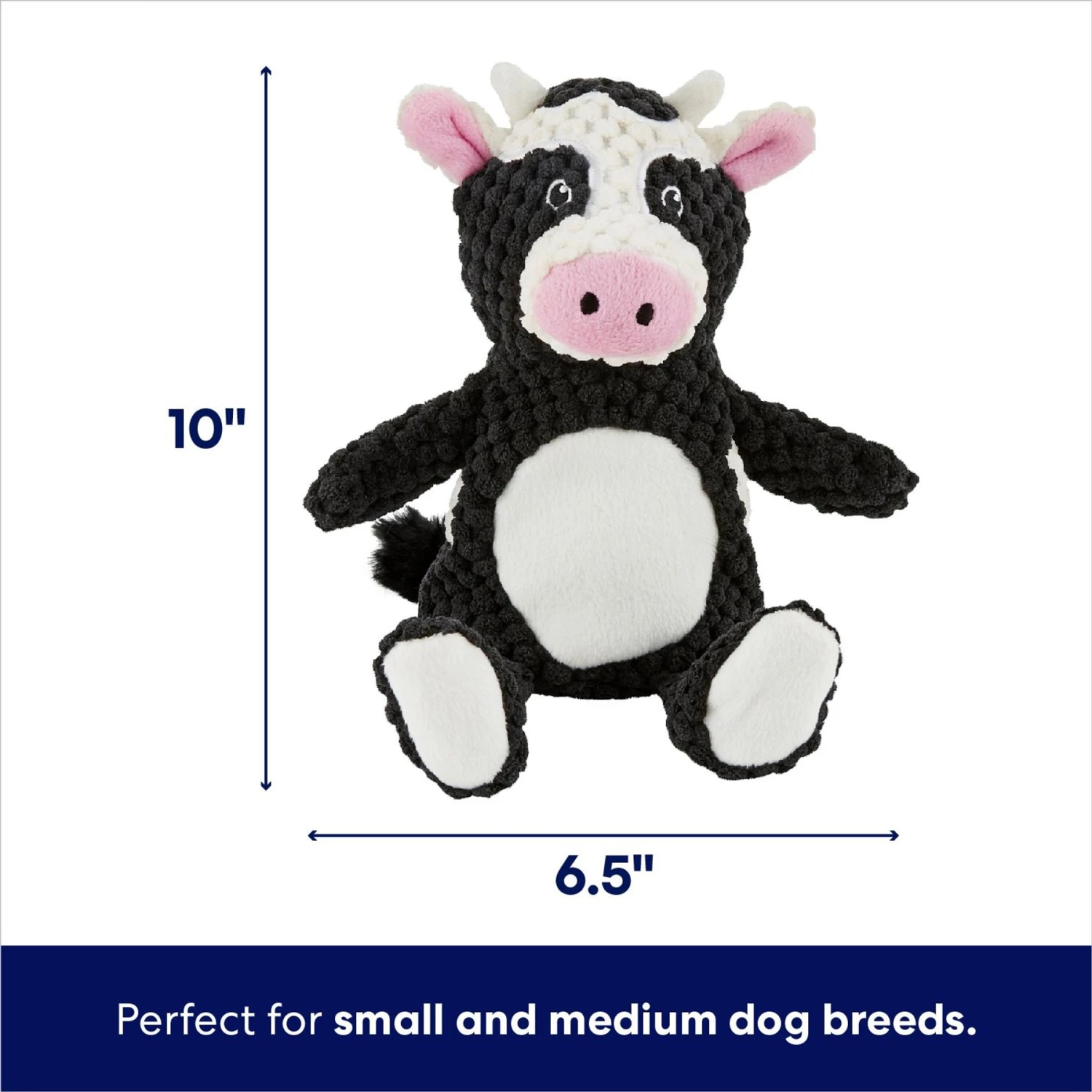 Frisco Cow Textured Plush Squeaky Dog Toy 2 Frisco Cow Textured Plush Squeaky Dog Toy - Image 2