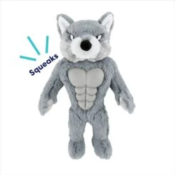 Frisco Wolf Muscle Plush Squeaky Dog Toy -Pet Dog Shop 147082 PT2. AC SS1800 V1691776574