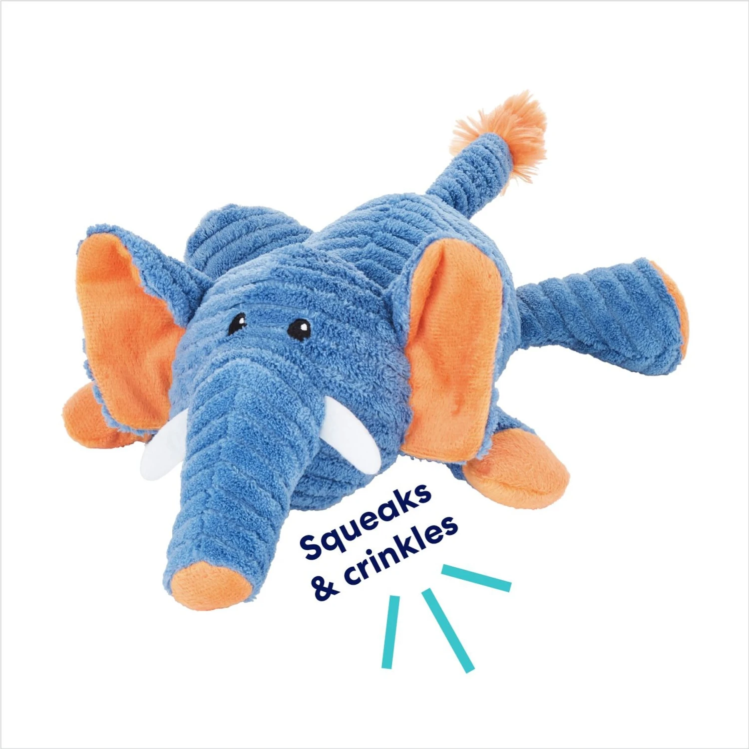 Frisco Corduroy Plush Squeaking Elephant Dog Toy 3 Frisco Corduroy Plush Squeaking Elephant Dog Toy - Image 3
