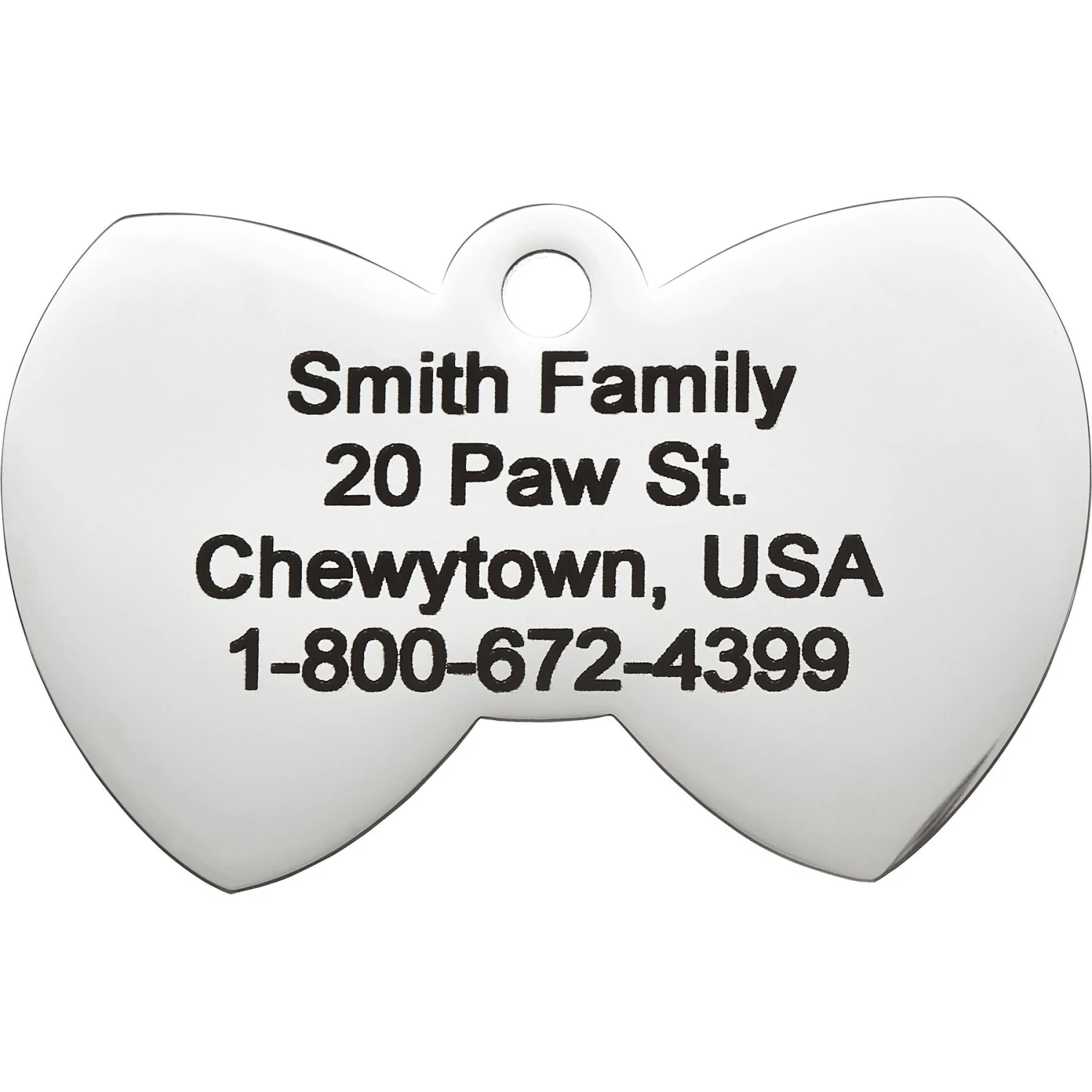 Frisco Stainless Steel Personalized Dog & Cat ID Tag, Bow Tie 4 Frisco Stainless Steel Personalized Dog & Cat ID Tag, Bow Tie - Image 4