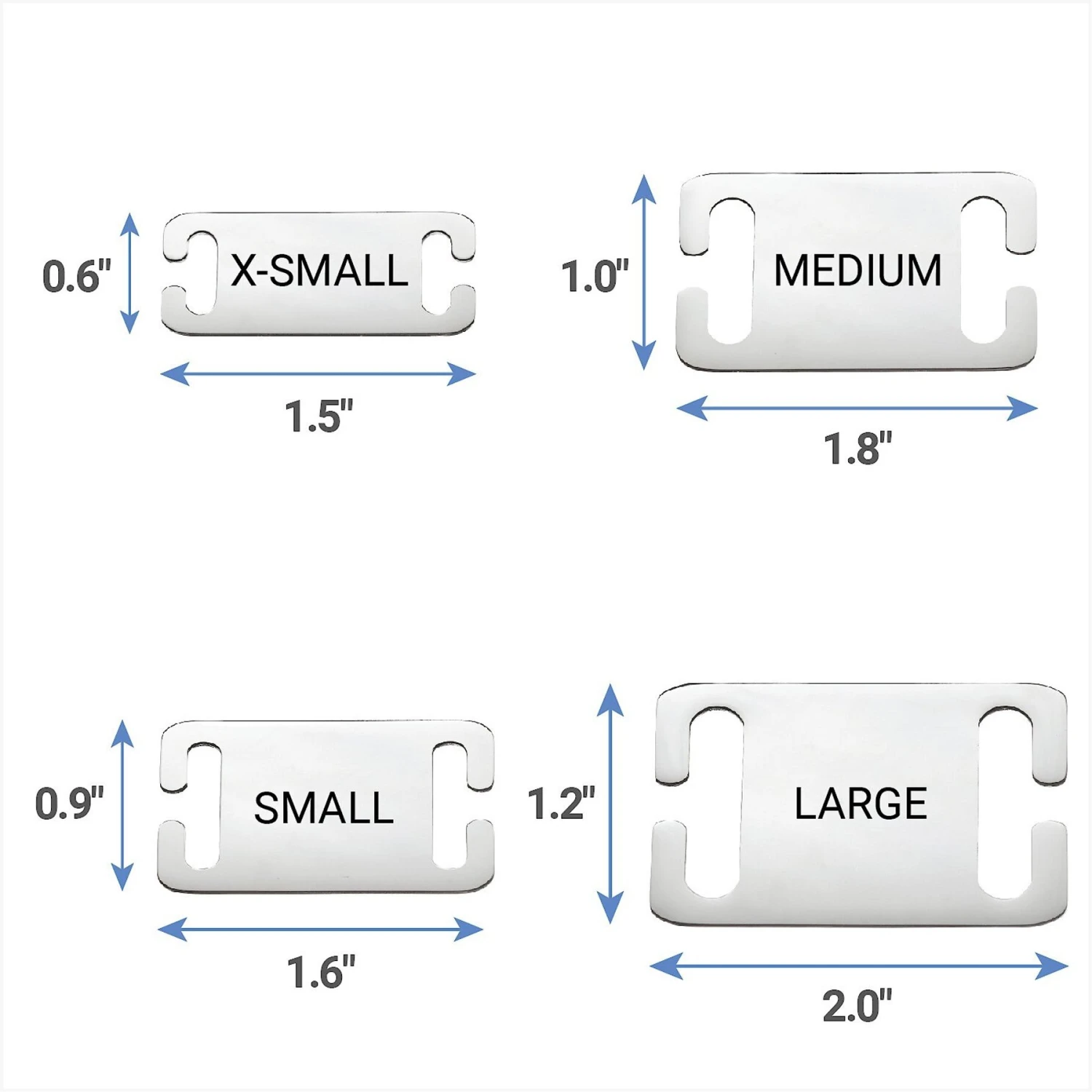Frisco Stainless Steel Slide-On Personalized Dog & Cat Tag, Open Design 6 Frisco Stainless Steel Slide-On Personalized Dog & Cat Tag, Open Design - Image 6