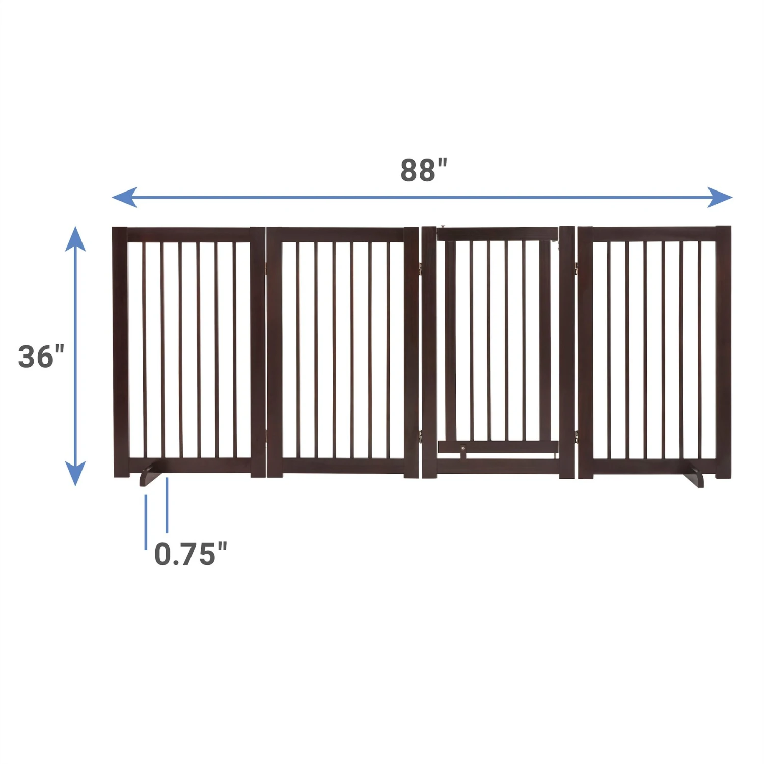 Frisco Deluxe Configurable 4-Panel Wood Dog Gate 2 Frisco Deluxe Configurable 4-Panel Wood Dog Gate - Image 2