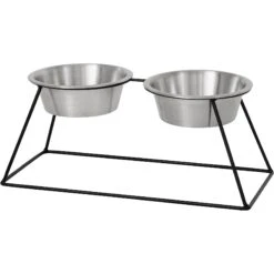 Frisco Pyramid Elevated Stainless Steel Double Diner Dog & Cat Bowl 6 Frisco Pyramid Elevated Stainless Steel Double Diner Dog & Cat Bowl -Pet Dog Shop 159884 PT2. AC SS1800 V1583424781