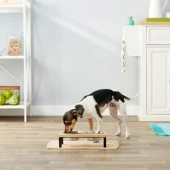 Frisco Wood Elevated Stainless Steel Double Diner Dog & Cat Bowl -Pet Dog Shop 161144 PT3. AC SS1800 V1561641426