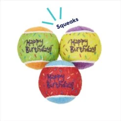 Frisco Birthday Fetch Squeaky Tennis Ball Dog Toy 9 Frisco Birthday Fetch Squeaky Tennis Ball Dog Toy -Pet Dog Shop 162914 PT2. AC SS1800 V1692020013