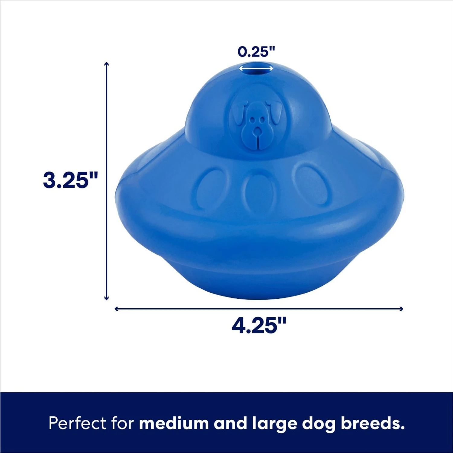 Frisco Flying Saucer Rubber Treat Dispenser Dog Toy 2 Frisco Flying Saucer Rubber Treat Dispenser Dog Toy - Image 2