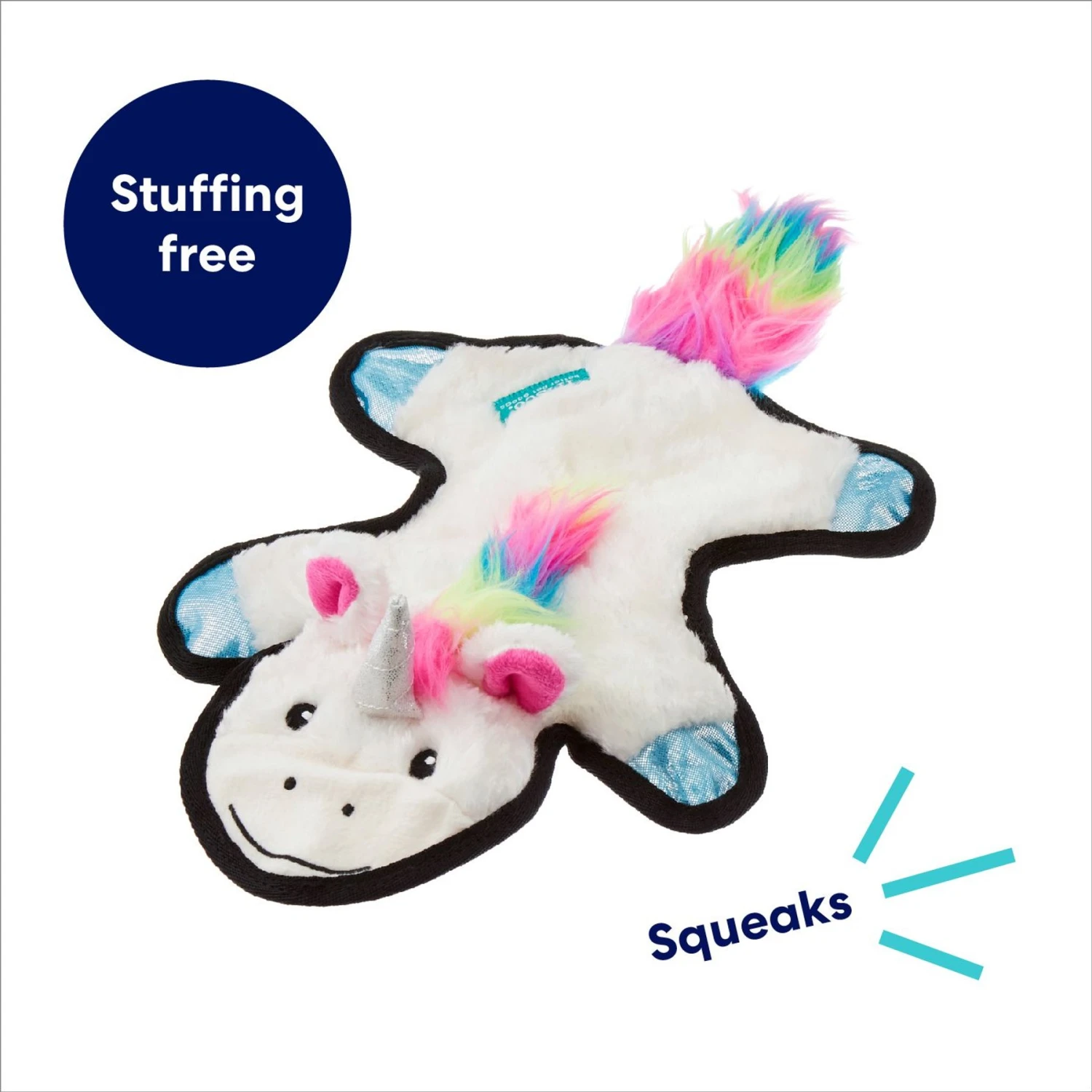 Frisco Unicorn Stuffing-Free Flat Plush Squeaky Dog Toy 3 Frisco Unicorn Stuffing-Free Flat Plush Squeaky Dog Toy - Image 3