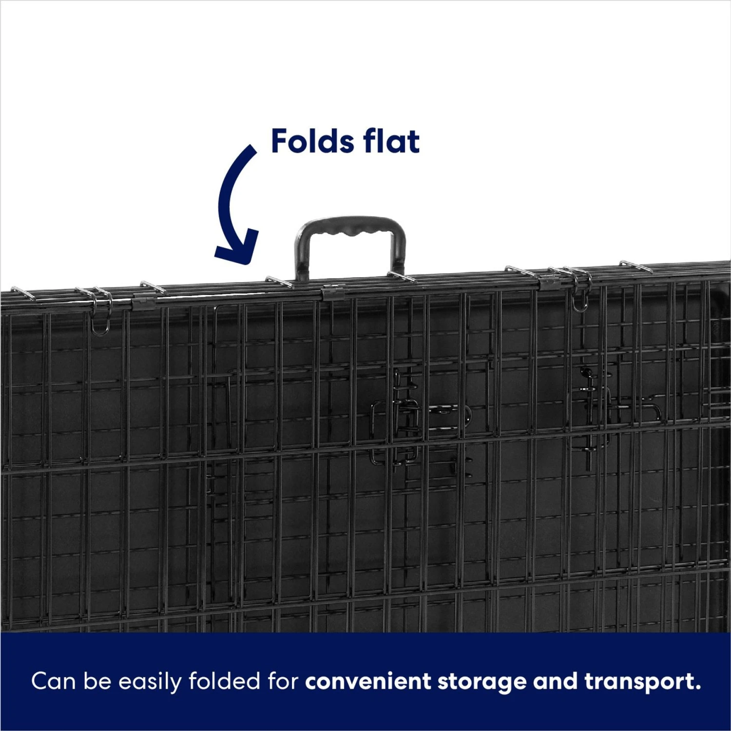 Frisco Fold & Carry Double Door Collapsible Wire Dog Crate & Mat Kit 7 Frisco Fold & Carry Double Door Collapsible Wire Dog Crate & Mat Kit - Image 7
