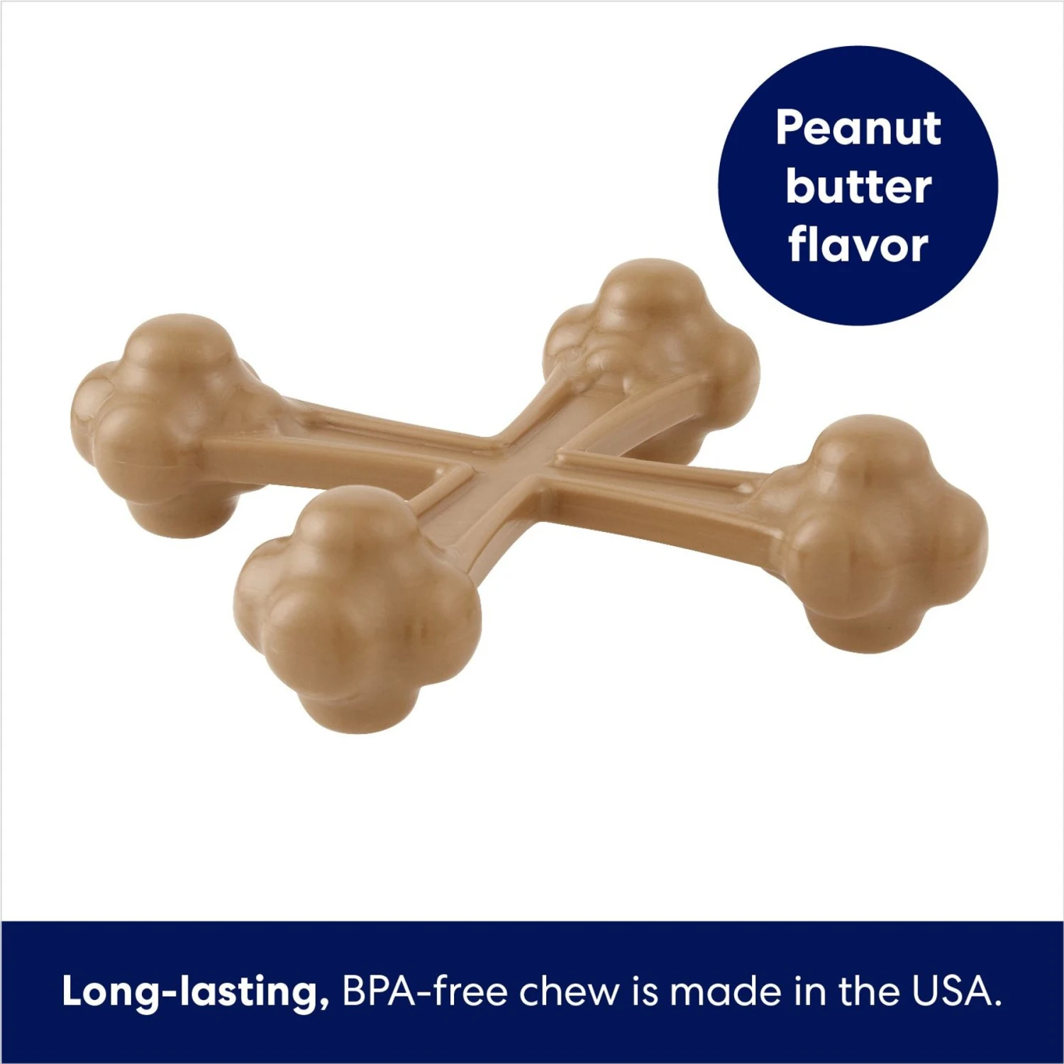 Frisco Peanut Butter Flavor Tough Nylon Dog Chew Toy 3 Frisco Peanut Butter Flavor Tough Nylon Dog Chew Toy - Image 3