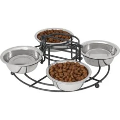 Frisco Multi Pet Feeding 4-Bowls Stainless Steel Dog & Cat Bowls, 0.5 Cup 10 Frisco Multi Pet Feeding 4-Bowls Stainless Steel Dog & Cat Bowls, 0.5 Cup -Pet Dog Shop 213787 PT2. AC SS1800 V1598450208