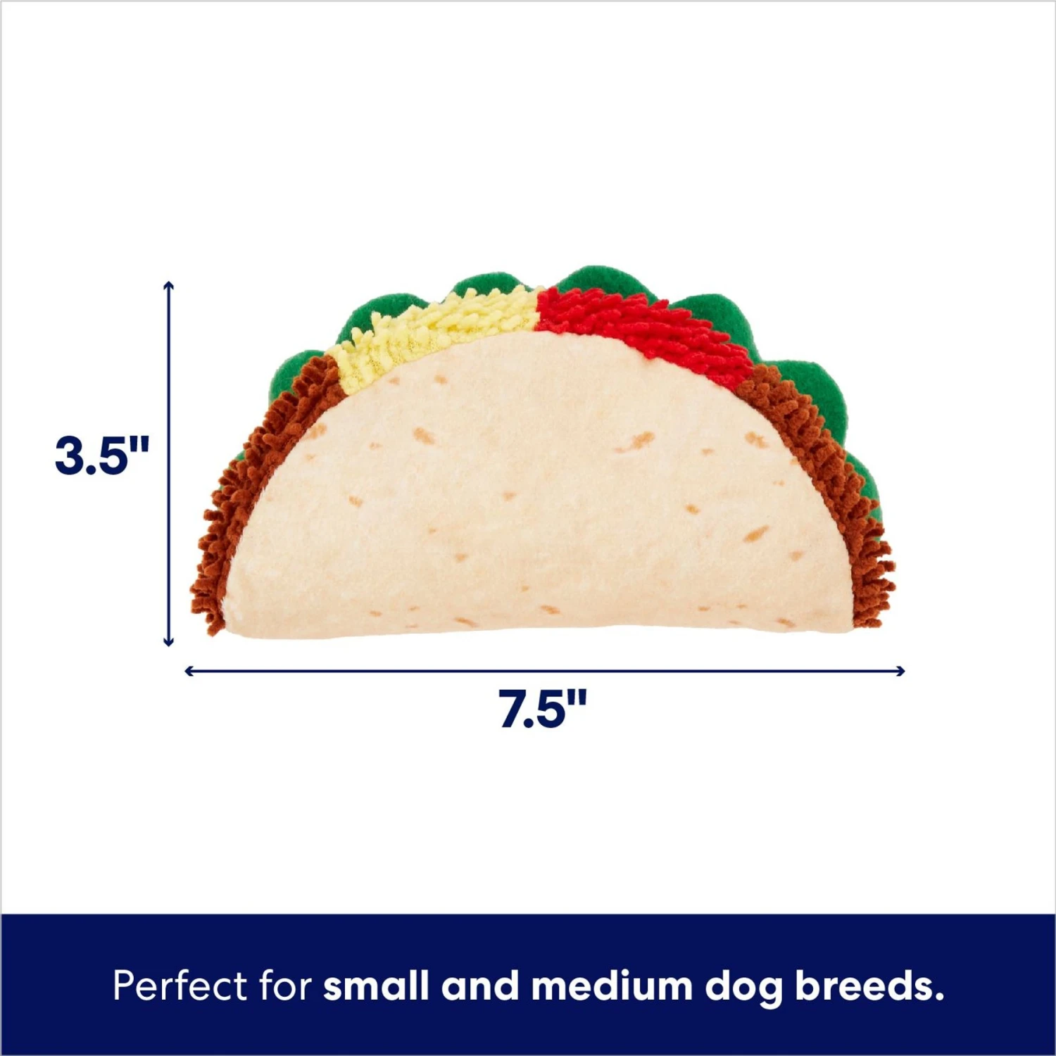 Frisco Taco Plush Squeaky Dog Toy 2 Frisco Taco Plush Squeaky Dog Toy - Image 2