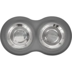 Frisco Double Stainless Steel Pet Bowl With Silicone Mat 11 Frisco Double Stainless Steel Pet Bowl With Silicone Mat -Pet Dog Shop 215986 PT3. AC SS1800 V1591020066