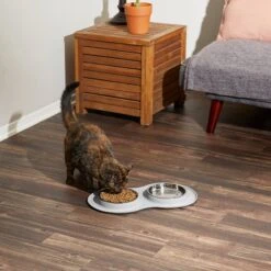 Frisco Double Stainless Steel Pet Bowl With Silicone Mat 14 Frisco Double Stainless Steel Pet Bowl With Silicone Mat -Pet Dog Shop 215986 PT6. AC SS1800 V1605657710