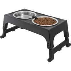 Frisco Stainless Steel Bowls With Adjustable Elevated Holder -Pet Dog Shop 216015 PT2. AC SS1800 V1591020383