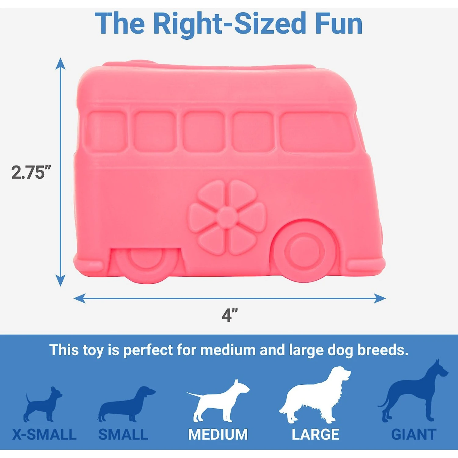 Frisco Retro Funky Van TPE Treat Dispenser Dog Toy, Medium/Large 2 Frisco Retro Funky Van TPE Treat Dispenser Dog Toy, Medium/Large - Image 2