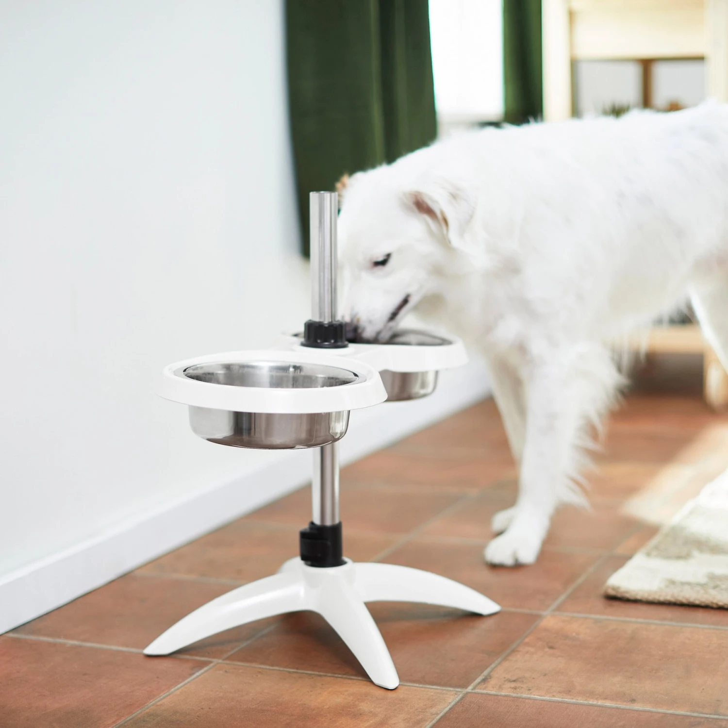 Frisco Adjustable Stainless Steel Double Elevated Dog Bowls 7 Frisco Adjustable Stainless Steel Double Elevated Dog Bowls - Image 7