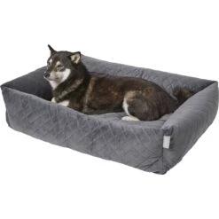 Frisco Velvet Rectangular Bolster Cat & Dog Bed 7 Frisco Velvet Rectangular Bolster Cat & Dog Bed -Pet Dog Shop 232181 PT2. AC SS1800 V1600351586