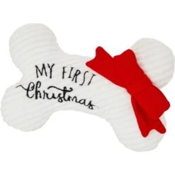 Best Seller 23 Frisco Holiday My First Christmas Bone Plush Squeaky Dog Toy