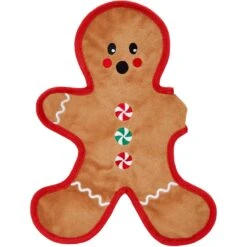 Frisco Holiday Gingerbread Man Flat Plush Squeaky Dog Toy -Pet Dog Shop 233241 PT3. AC SS1800 V1600872370