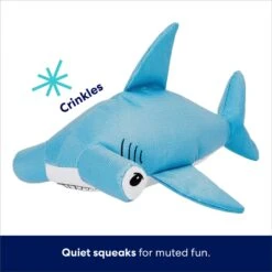 Frisco Hammerhead Shark Ballistic Nylon Plush Squeaky Dog Toy -Pet Dog Shop 233593 PT2. AC SS1800 V1695748354