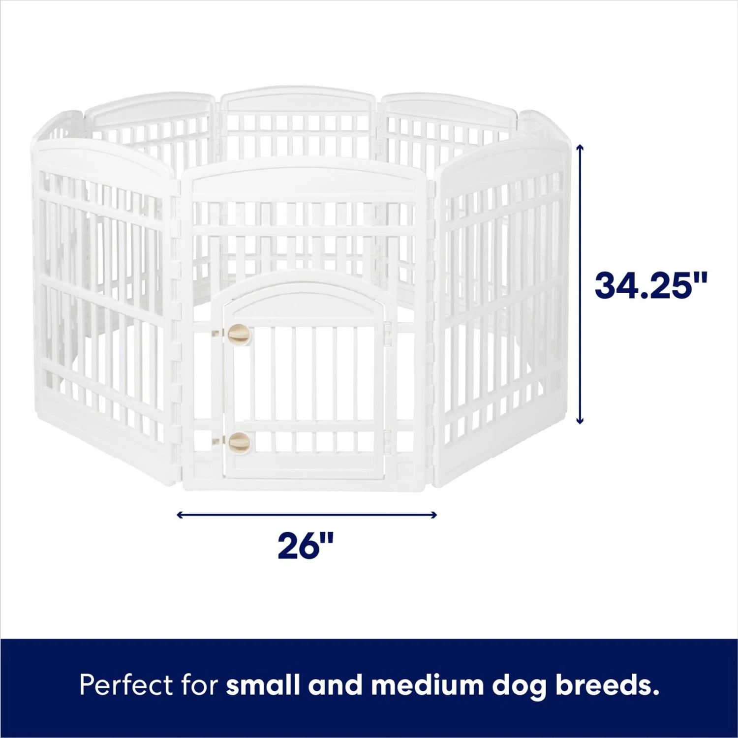 Frisco 8-Panel Plastic Exercise Dog Playpen 2 Frisco 8-Panel Plastic Exercise Dog Playpen - Image 2