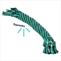 Frisco Flat Teal & Gray Braided Rope Squeaky Fetch Dog Toy 7 Frisco Flat Teal & Gray Braided Rope Squeaky Fetch Dog Toy -Pet Dog Shop 242127 PT2. AC SS1800 V1695748438