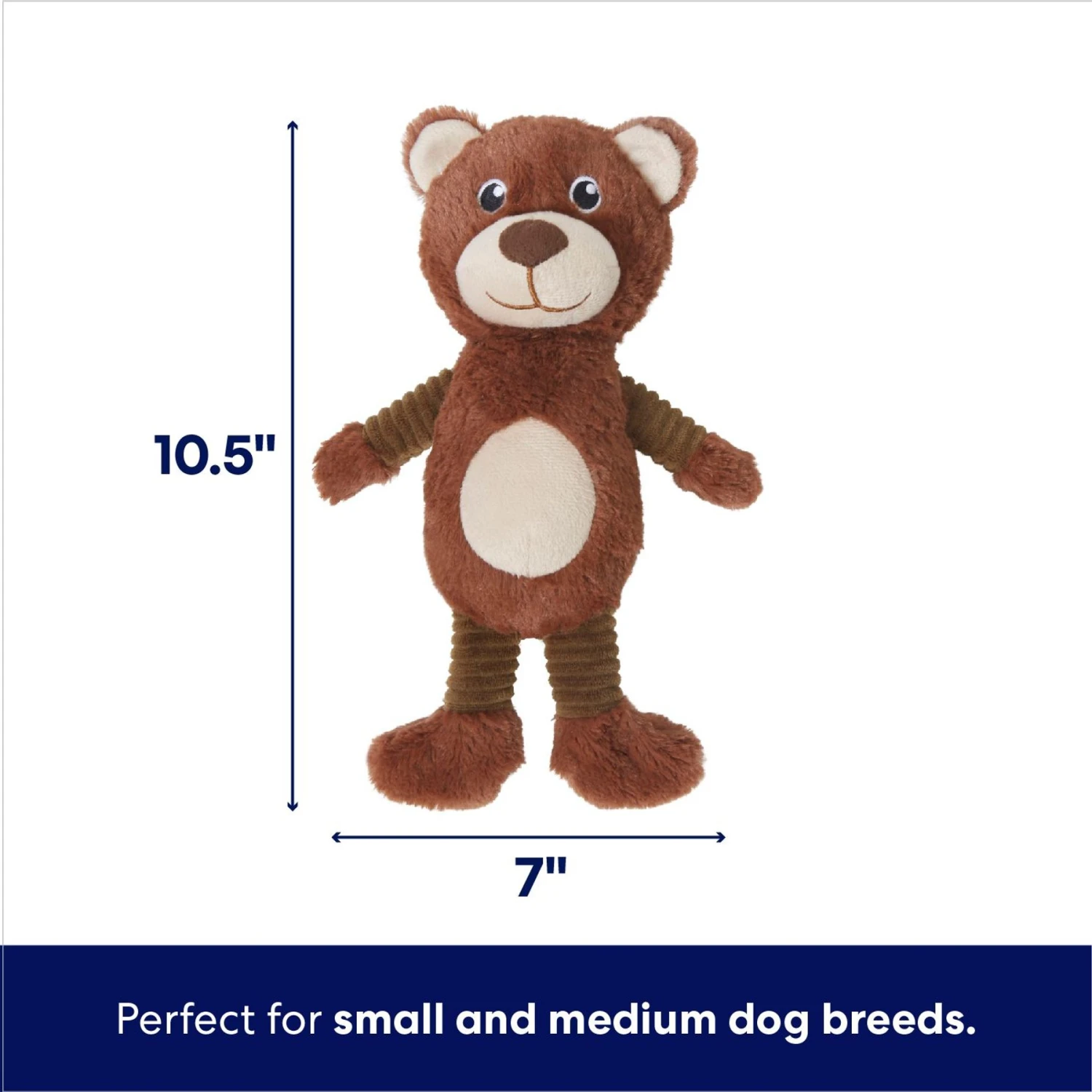 Frisco Bear Plush Squeaky Dog Toy 2 Frisco Bear Plush Squeaky Dog Toy - Image 2