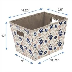 Frisco Rectangle Collapsible Pet Toy Storage Bin, Tan Novelty Paws 7 Frisco Rectangle Collapsible Pet Toy Storage Bin, Tan Novelty Paws -Pet Dog Shop 250581 PT2. AC SS1800 V1613773601