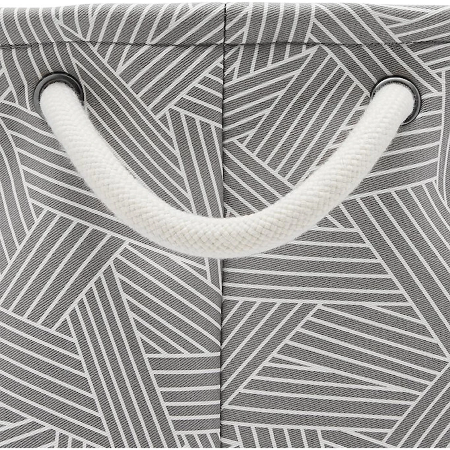 Frisco Round Collapsible Pet Toy Storage Bin, Gray Basket Weave 2 Frisco Round Collapsible Pet Toy Storage Bin, Gray Basket Weave - Image 2