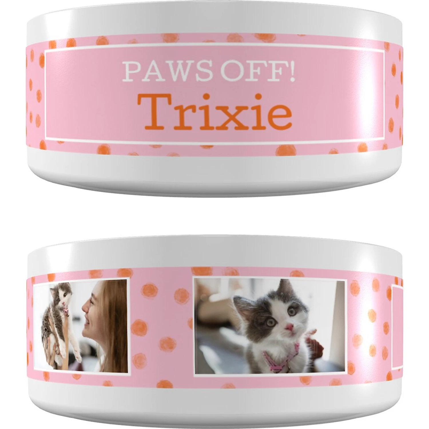 Frisco "Paws Off" Ceramic Personalized Dog & Cat Bowl 1 Frisco "Paws Off" Ceramic Personalized Dog & Cat Bowl