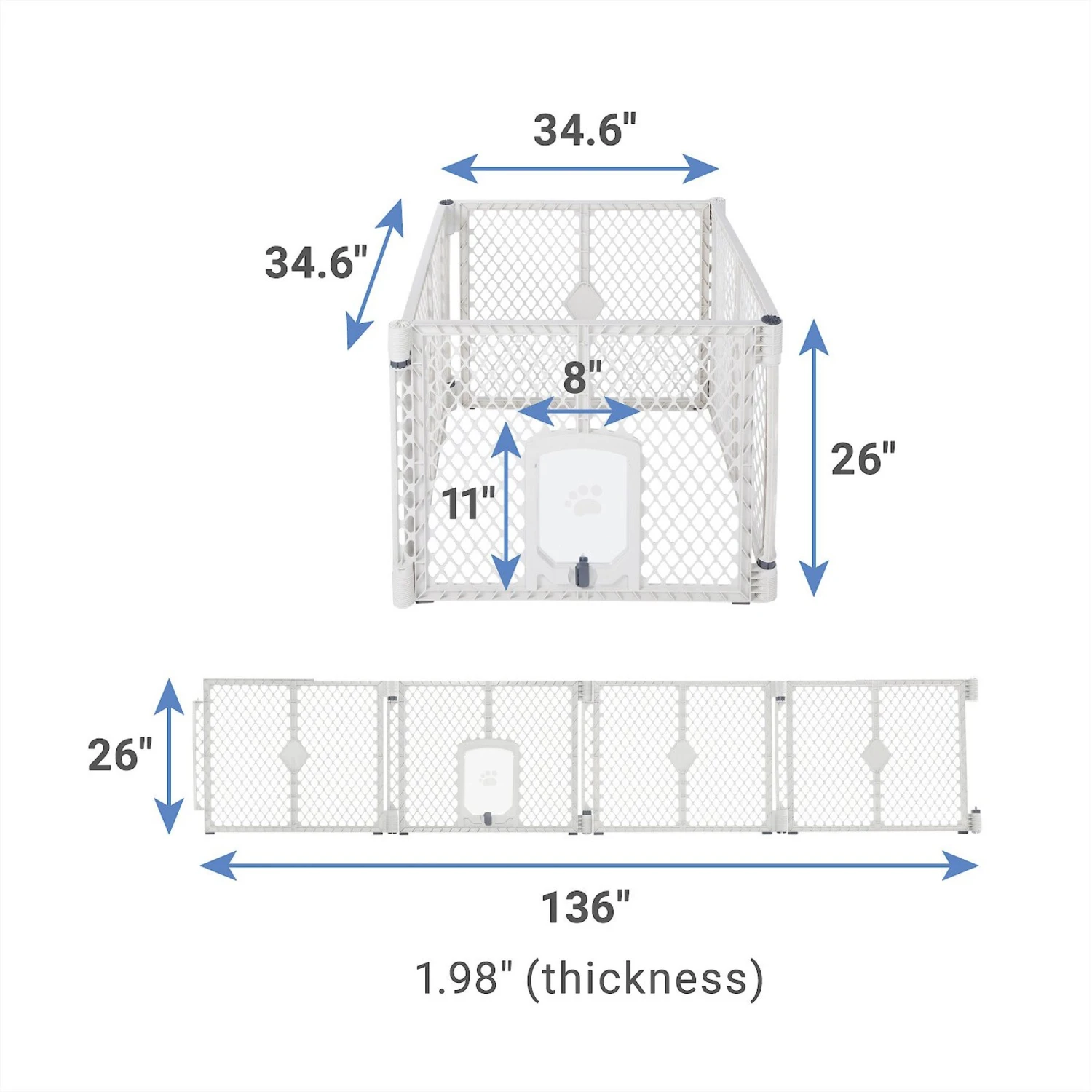 Frisco 4-Panel Plastic Exercise Dog Playpen 2 Frisco 4-Panel Plastic Exercise Dog Playpen - Image 2