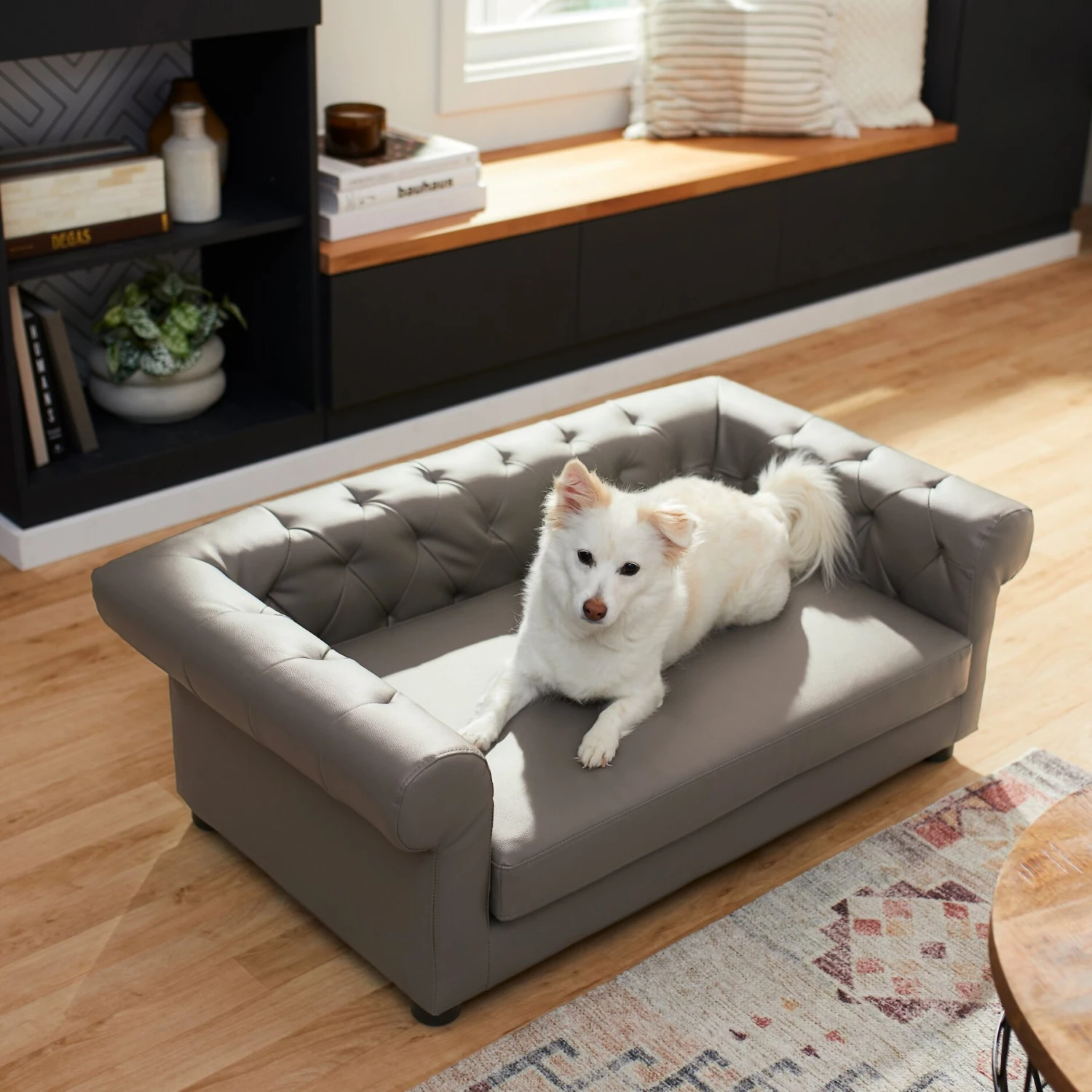 Frisco Leatherette Sofa Pet Bed 1 Frisco Leatherette Sofa Pet Bed