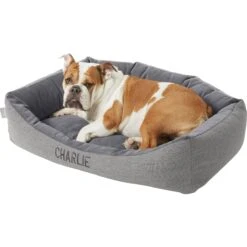 Frisco Rectangular Personalized Bolster Dog Bed W/Removable Cover, Dark Gray, X-Large 9 Frisco Rectangular Personalized Bolster Dog Bed W/Removable Cover, Dark Gray, X-Large -Pet Dog Shop 252611 PT1. AC SS1800 V1604499411
