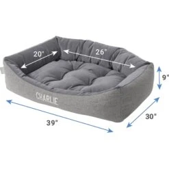 Frisco Rectangular Personalized Bolster Dog Bed W/Removable Cover, Dark Gray, X-Large 10 Frisco Rectangular Personalized Bolster Dog Bed W/Removable Cover, Dark Gray, X-Large -Pet Dog Shop 252611 PT2. AC SS1800 V1605134826