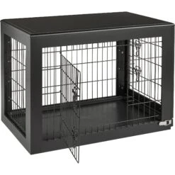 Frisco Double Door Furniture Style Dog Crate, Black -Pet Dog Shop 253026 PT5. AC SS1800 V1617644239