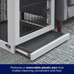 Frisco Double Door Furniture Style Dog Crate, White -Pet Dog Shop 253029 PT4. AC SS1800 V1617644245