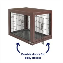 Frisco Double Door Furniture Style Dog Crate, Brown 7 Frisco Double Door Furniture Style Dog Crate, Brown -Pet Dog Shop 253033 PT3. AC SS1800 V1617644270