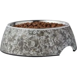 Frisco Black Marble Design Stainless Steel Dog & Cat Bowl -Pet Dog Shop 253048 PT3. AC SS1800 V1616526484