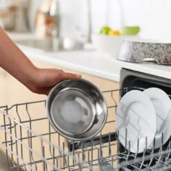 Frisco Black Marble Design Stainless Steel Dog & Cat Bowl -Pet Dog Shop 253048 PT7. AC SS1800 V1616526752