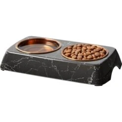 Frisco Copper Stainless Steel Double Dog & Cat Bowls With Black Marble Stand 11 Frisco Copper Stainless Steel Double Dog & Cat Bowls With Black Marble Stand -Pet Dog Shop 253058 PT3. AC SS1800 V1616593931