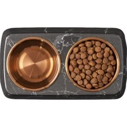 Frisco Copper Stainless Steel Double Dog & Cat Bowls With Black Marble Stand 13 Frisco Copper Stainless Steel Double Dog & Cat Bowls With Black Marble Stand -Pet Dog Shop 253058 PT5. AC SS1800 V1616595394