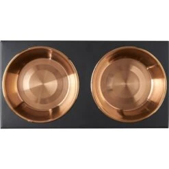 Frisco Copper Stainless Steel Elevated Foldable Double Dog & Cat Bowls 12 Frisco Copper Stainless Steel Elevated Foldable Double Dog & Cat Bowls -Pet Dog Shop 253060 PT4. AC SS1800 V1616595727