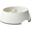 Frisco Melamine Slow Feed Dog & Cat Bowl With Gold Trim