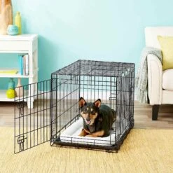 Frisco Heavy Duty Fold & Carry Double Door Collapsible Wire Dog Crate & Frisco Micro Terry Dog Crate Mat 7 Frisco Heavy Duty Fold & Carry Double Door Collapsible Wire Dog Crate & Frisco Micro Terry Dog Crate Mat -Pet Dog Shop 255531 PT2. AC SS1800 V1604149293