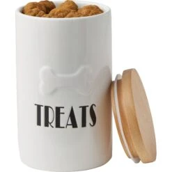 Frisco Ceramic Treat Jar With Wood Lid 8 Frisco Ceramic Treat Jar With Wood Lid -Pet Dog Shop 256050 PT3. AC SS1800 V1616506605