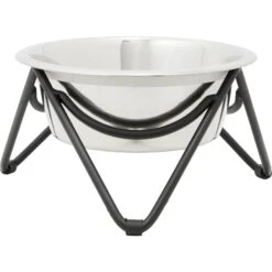 Frisco Triangle Iron Non-Skid Elevated Dog & Cat Bowl