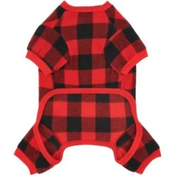 Frisco Dog & Cat Cozy Polar Fleece PJs, Red Plaid 9 Frisco Dog & Cat Cozy Polar Fleece PJs, Red Plaid -Pet Dog Shop 268510 PT4. AC SS1800 V1637650986