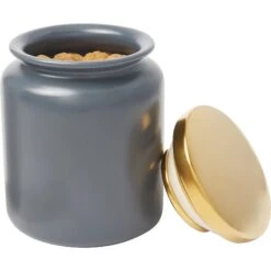 Frisco Modern Gold Rim Ceramic Treat Jar 9 Frisco Modern Gold Rim Ceramic Treat Jar -Pet Dog Shop 270190 PT6. AC SS1800 V1627669999
